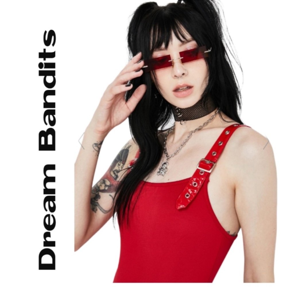 Dream Bandits Australia Buckle Up Red Bodysuit NWT